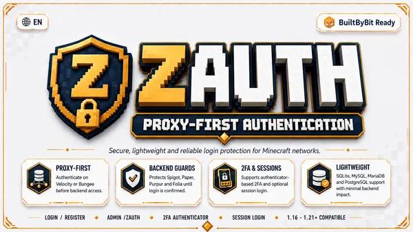 Z-Auth | Modern Minecraft Authentication Plugin (Velocity & BungeeCord)